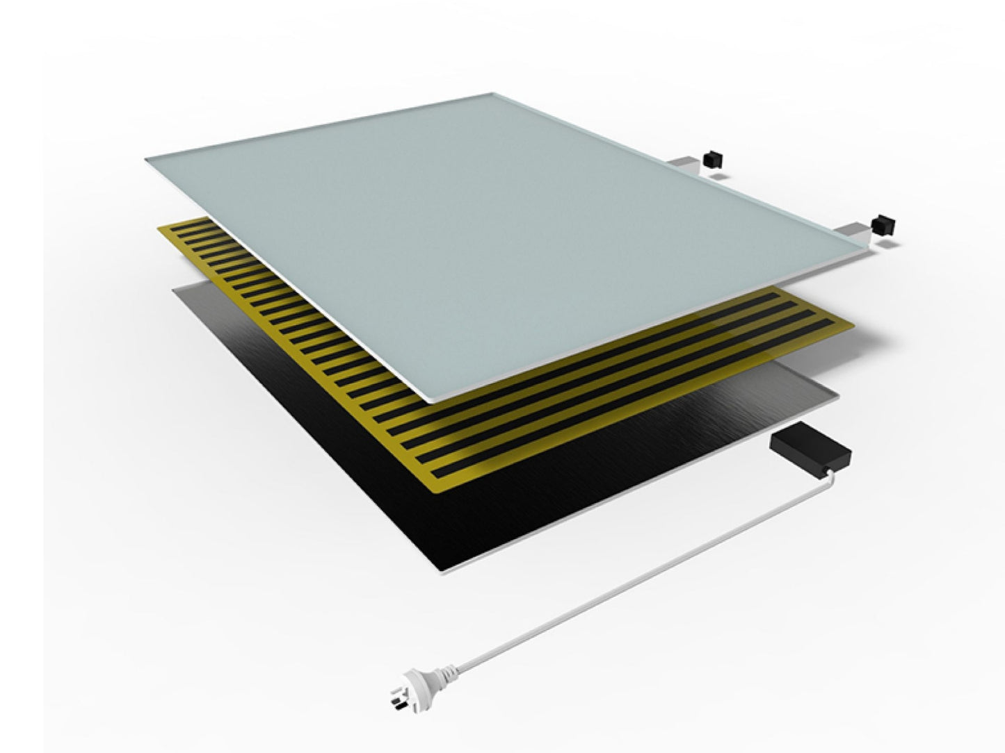Zrcadlový infrapanel s LED osvětlením MIRROR 580W | Výhřevnost 10,5 m2 | 100x60 cm | WiFi termostat | Dálkový ovladač | Zrcadlo na šířku