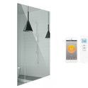 Zrcadlový infrapanel s LED osvětlením MIRROR 580W | Výhřevnost 10,5 m2 | 100x60 cm | WiFi termostat | Dálkový ovladač | Zrcadlo na šířku