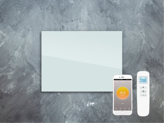 Skleněný Infrapanel GLASS 450W Mléčné sklo | Výhřevnost 8 m2 | 80x60 cm | WiFi termostat