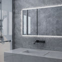 Zrcadlový infrapanel s LED osvětlením MIRROR 700W | Výhřevnost 12,5 m2 | 120x60 cm | WiFi termostat | Dálkový ovladač | Zrcadlo na šířku