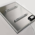 Zrcadlový infrapanel s LED osvětlením MIRROR 450W | Výhřevnost 8 m2 | 80x60 cm | WiFi termostat | Dálkový ovladač | Zrcadlo na šířku