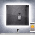 Zrcadlový infrapanel s LED osvětlením MIRROR 320W | Výhřevnost 6 m2 | 60x60 cm | WiFi termostat | Dálkový ovladač | Zrcadlo na šířku