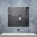 Zrcadlový infrapanel s LED osvětlením MIRROR 320W | Výhřevnost 6 m2 | 60x60 cm | WiFi termostat | Dálkový ovladač | Zrcadlo na šířku