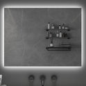 Zrcadlový infrapanel s LED osvětlením MIRROR 450W | Výhřevnost 8 m2 | 80x60 cm | WiFi termostat | Dálkový ovladač | Zrcadlo na šířku