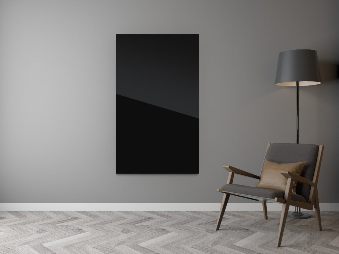 Skleněný Infrapanel GLASS 450W Černý | Výhřevnost 8 m2 | 80x60 cm | WiFi termostat
