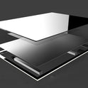 Zrcadlový infrapanel s LED osvětlením MIRROR 320W | Výhřevnost 6 m2 | 60x60 cm | WiFi termostat | Dálkový ovladač | Zrcadlo na šířku