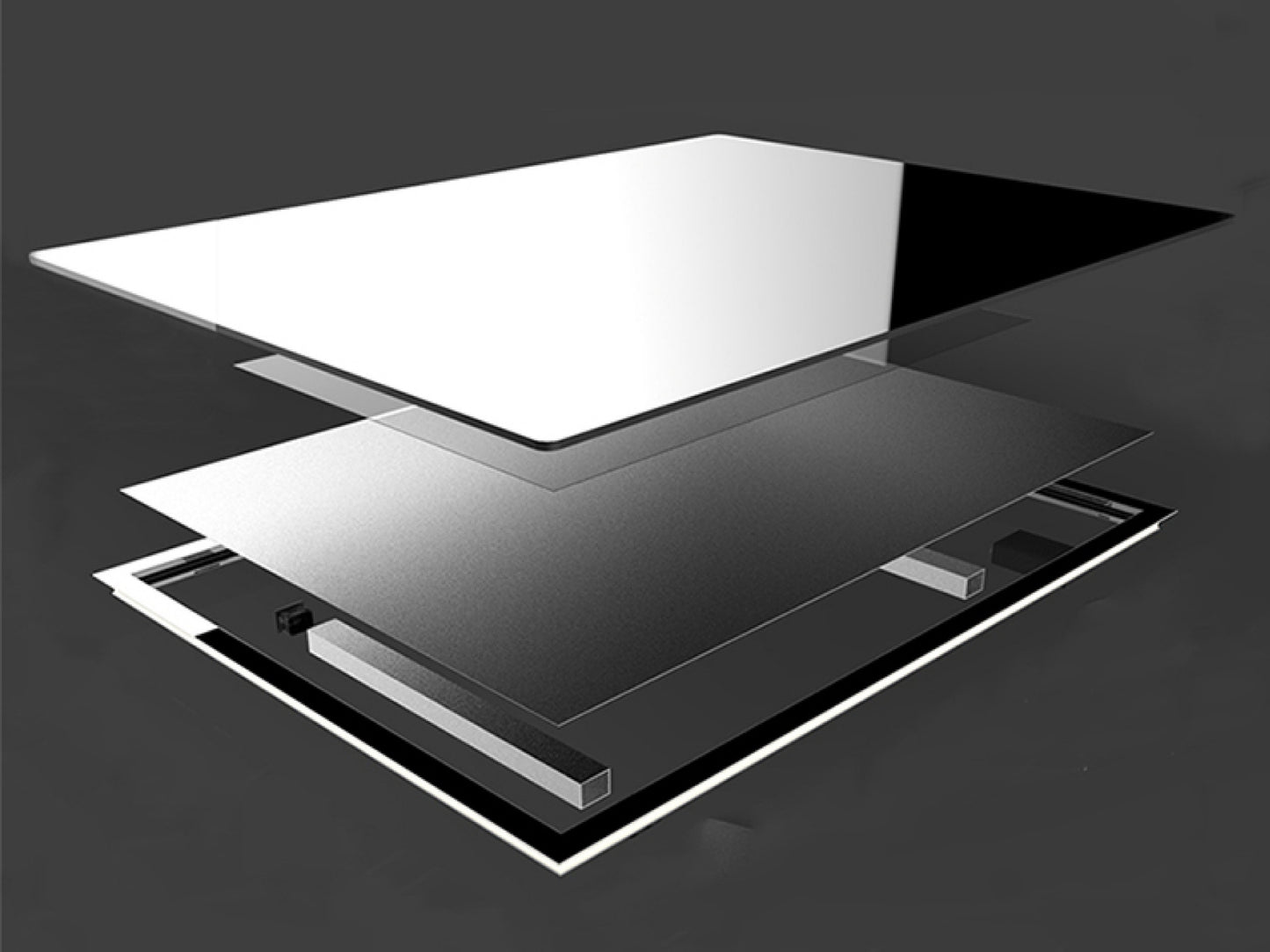 Zrcadlový infrapanel s LED osvětlením MIRROR 320W | Výhřevnost 6 m2 | 60x60 cm | WiFi termostat | Dálkový ovladač | Zrcadlo na šířku