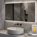 Chytré infrazrcadlo SMART MIRROR 200W | Výhřevnost 3.6 m2 | 60x60 cm | WiFi termostat | Dálkové ovládání | LED světlo