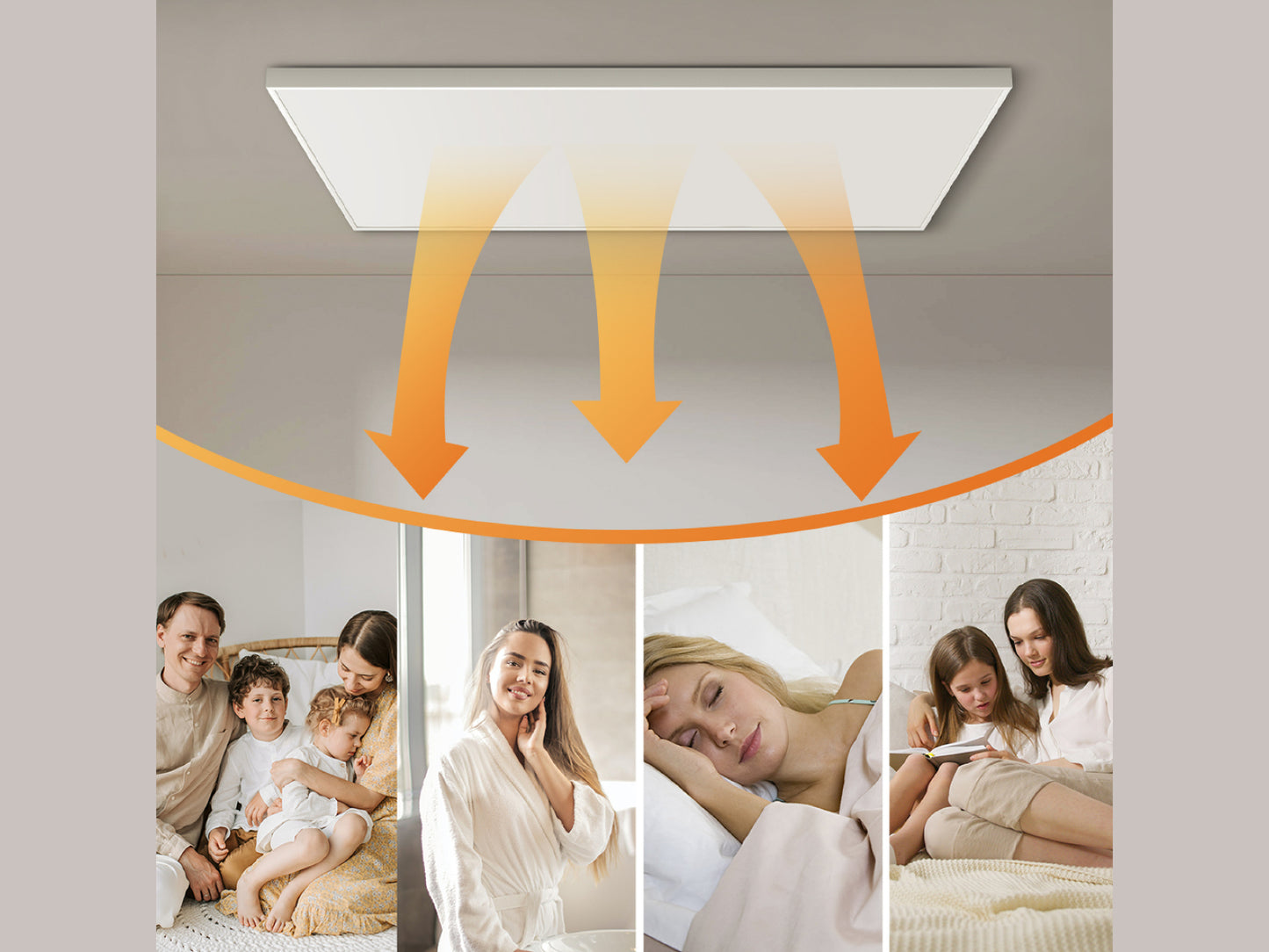 Stropní Infrapanel CEILING PRO 400W | Výhřevnost 8 m² | 60×60 cm | Termostat na dálkové ovládání