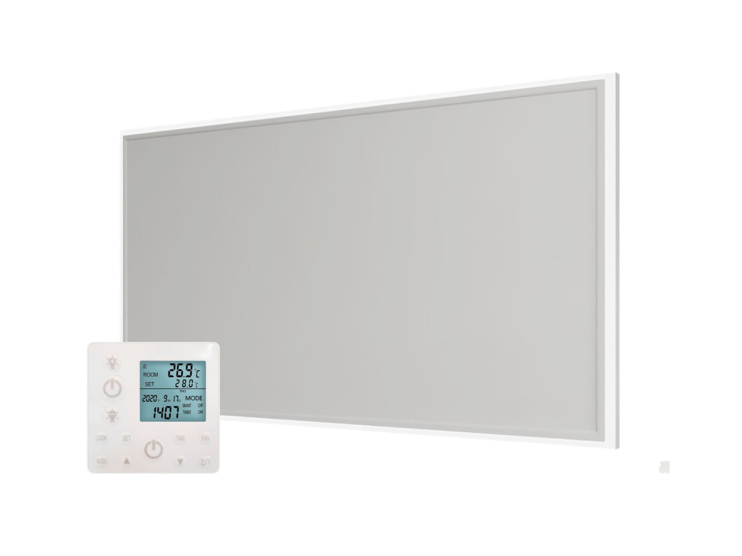 Stropní Infrapanel CEILING LED 660W | Výhřevnost 12 m2 | 108x63 cm | LED světlo | Bezdrátový termostat