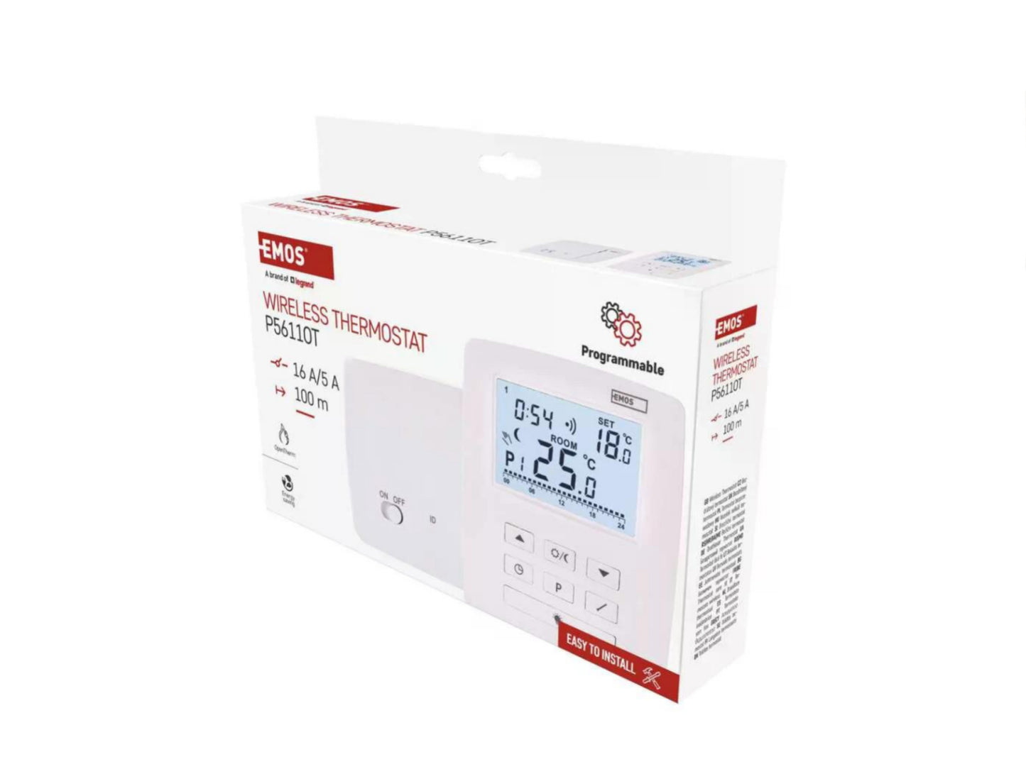 Bezdrátový programovatelný termostat EMOS P5611OT | Opentherm | Pro více panelů