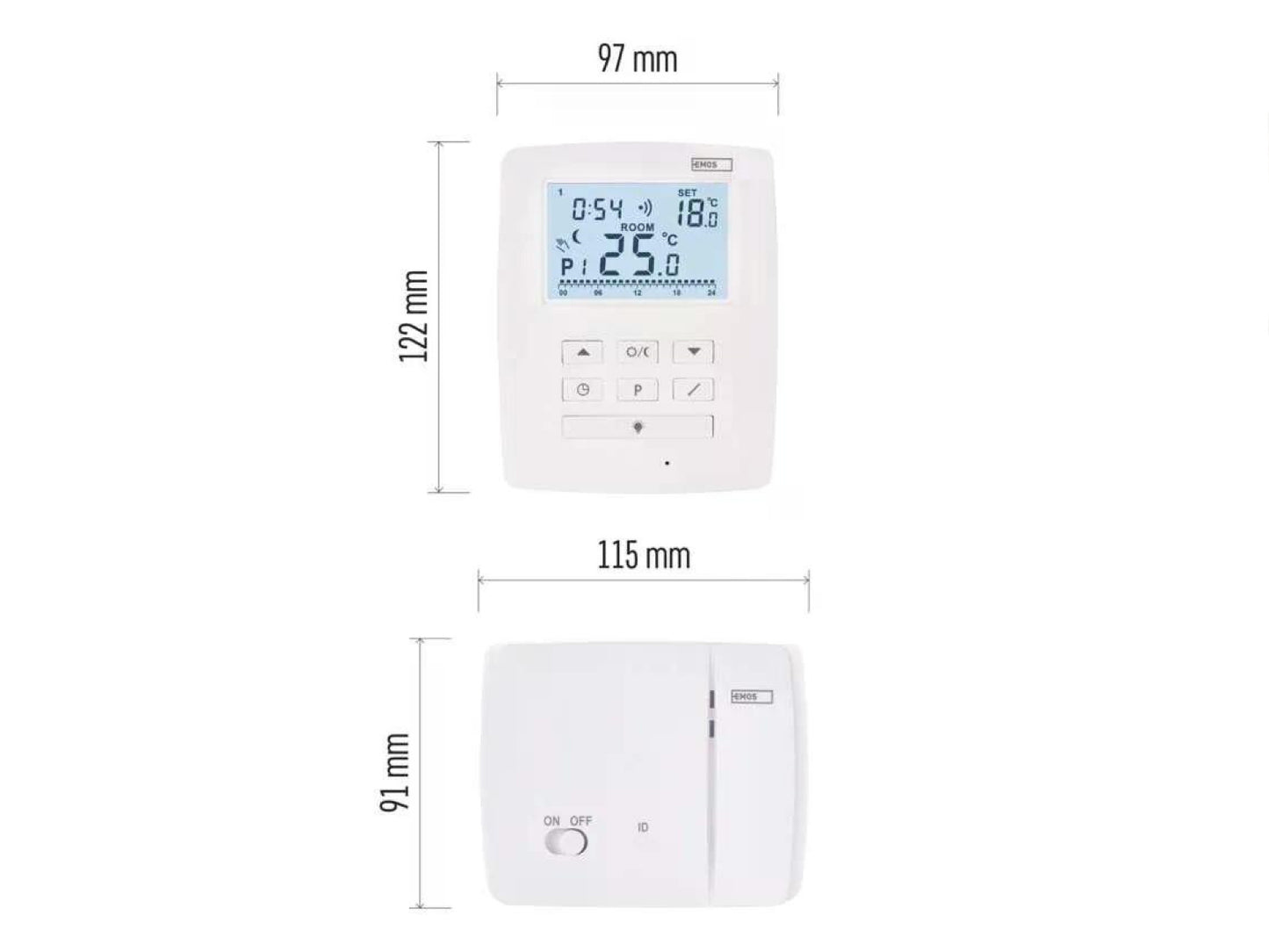 Bezdrátový programovatelný termostat EMOS P5611OT | Opentherm | Pro více panelů