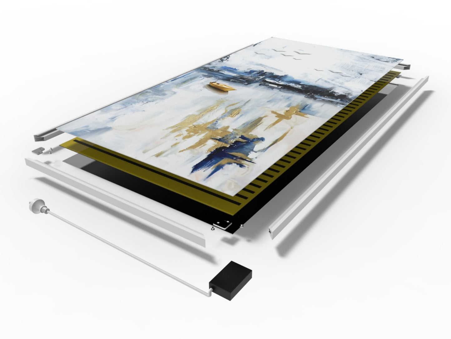 Volně stojící infrapanel BASIC STAND 350W | Výhřevnost 6.5 m2 | 60x60 cm | WiFi termostat